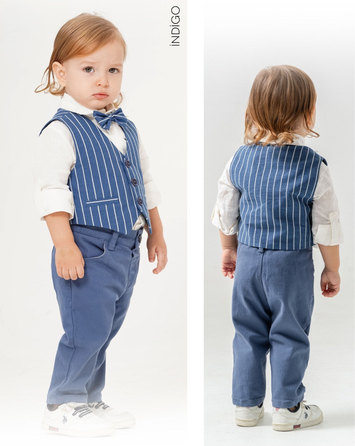 Costume bleu à rayures - العيد
