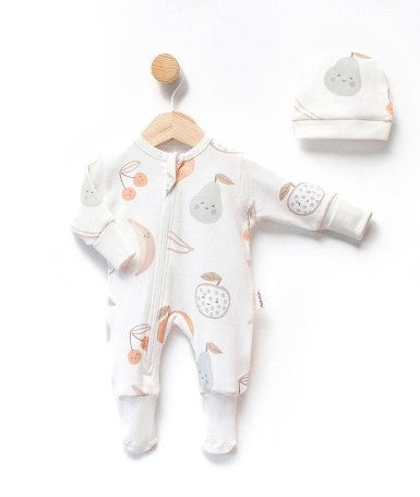 Grenouillère avec chaussettes intégrées et bonnet - PRÉMATURÉS