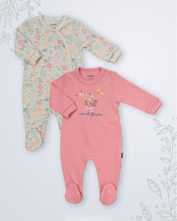 Lot de 2 Grenouillères en Coton