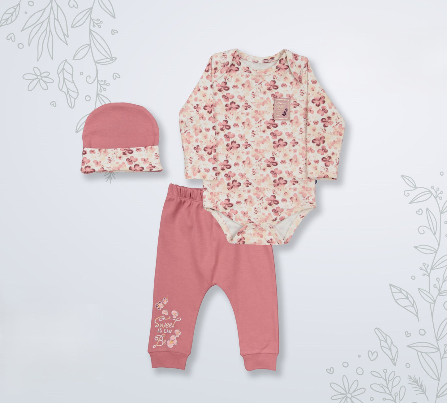 Ensemble de 3 pièces en Coton - Sweet
