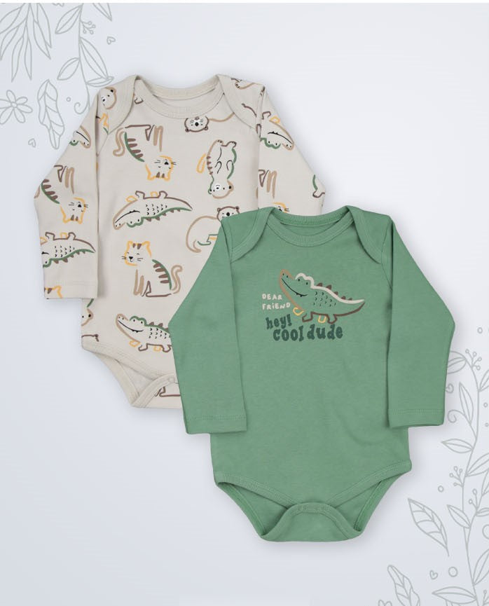 Lot de 2 Bodies à manches longues