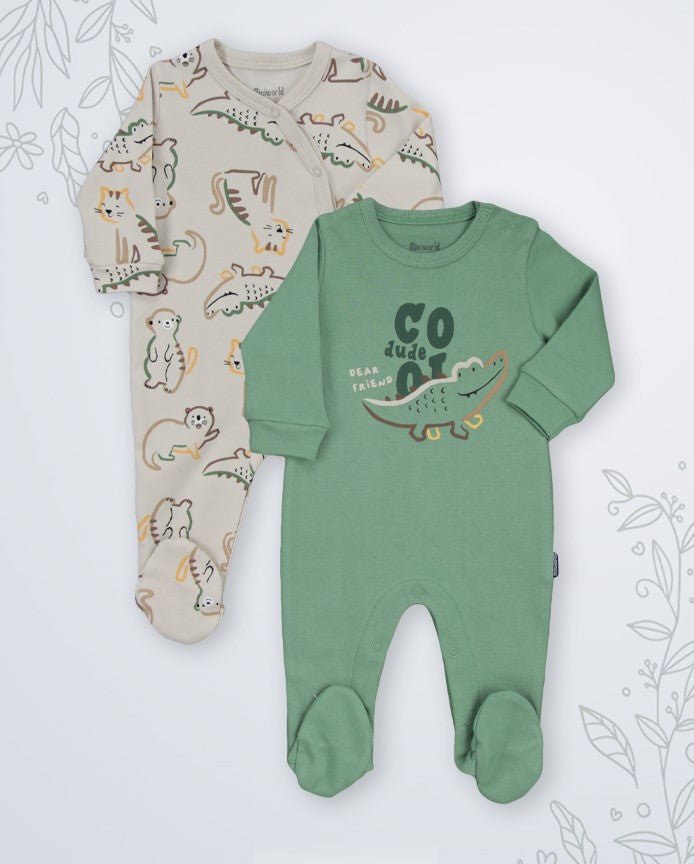 Lot de 2 Grenouillères en Coton