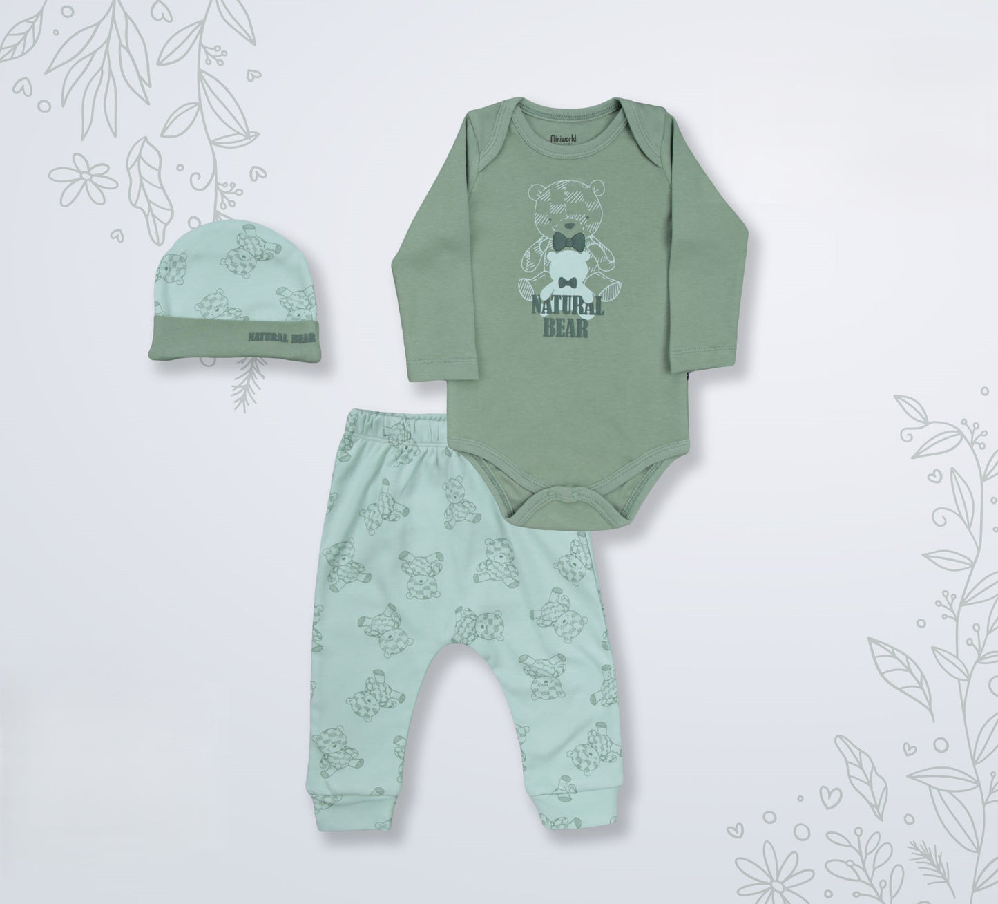 Ensemble de 3 pièces en Coton - Bear