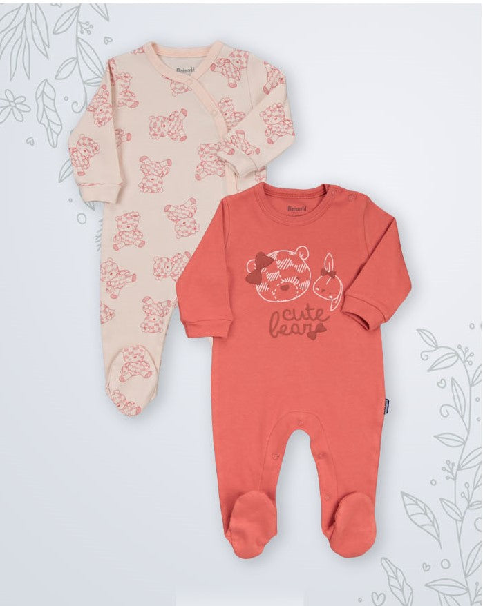 Lot de 2 Grenouillères en Coton