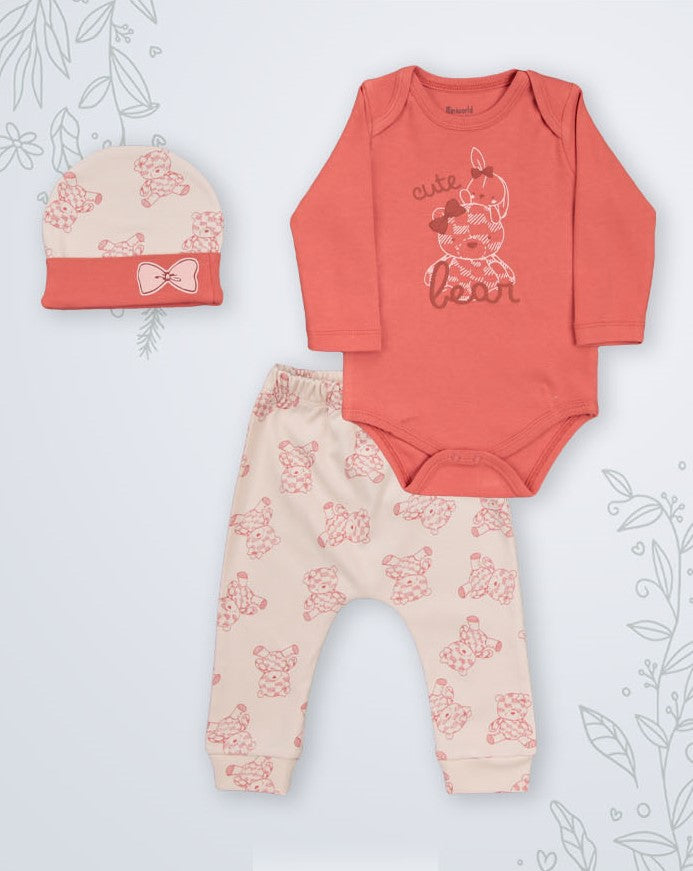 Ensemble de 3 pièces en Coton - Cute