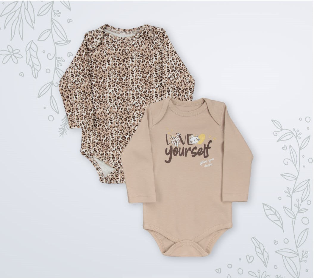 Lot de 2 Bodies à manches longues