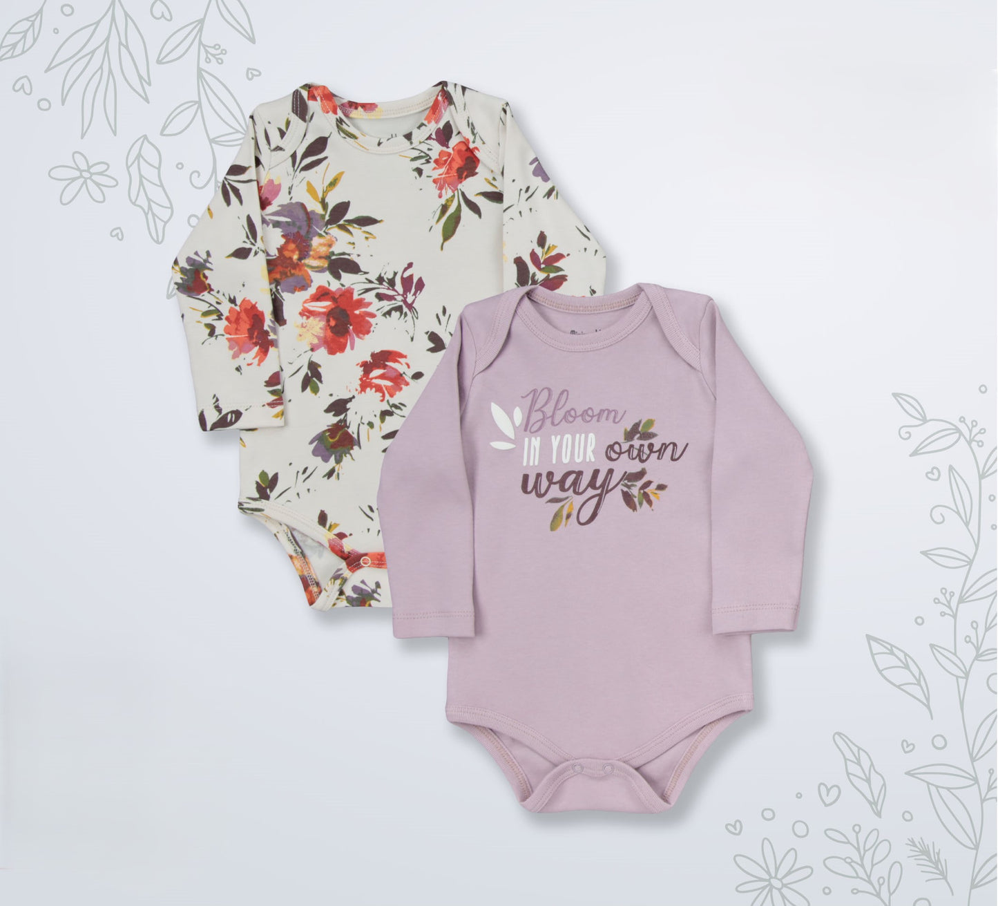 Lot de 2 Bodies à manches longues