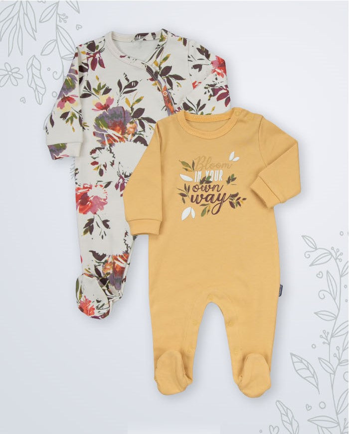 Lot de 2 Grenouillères en Coton