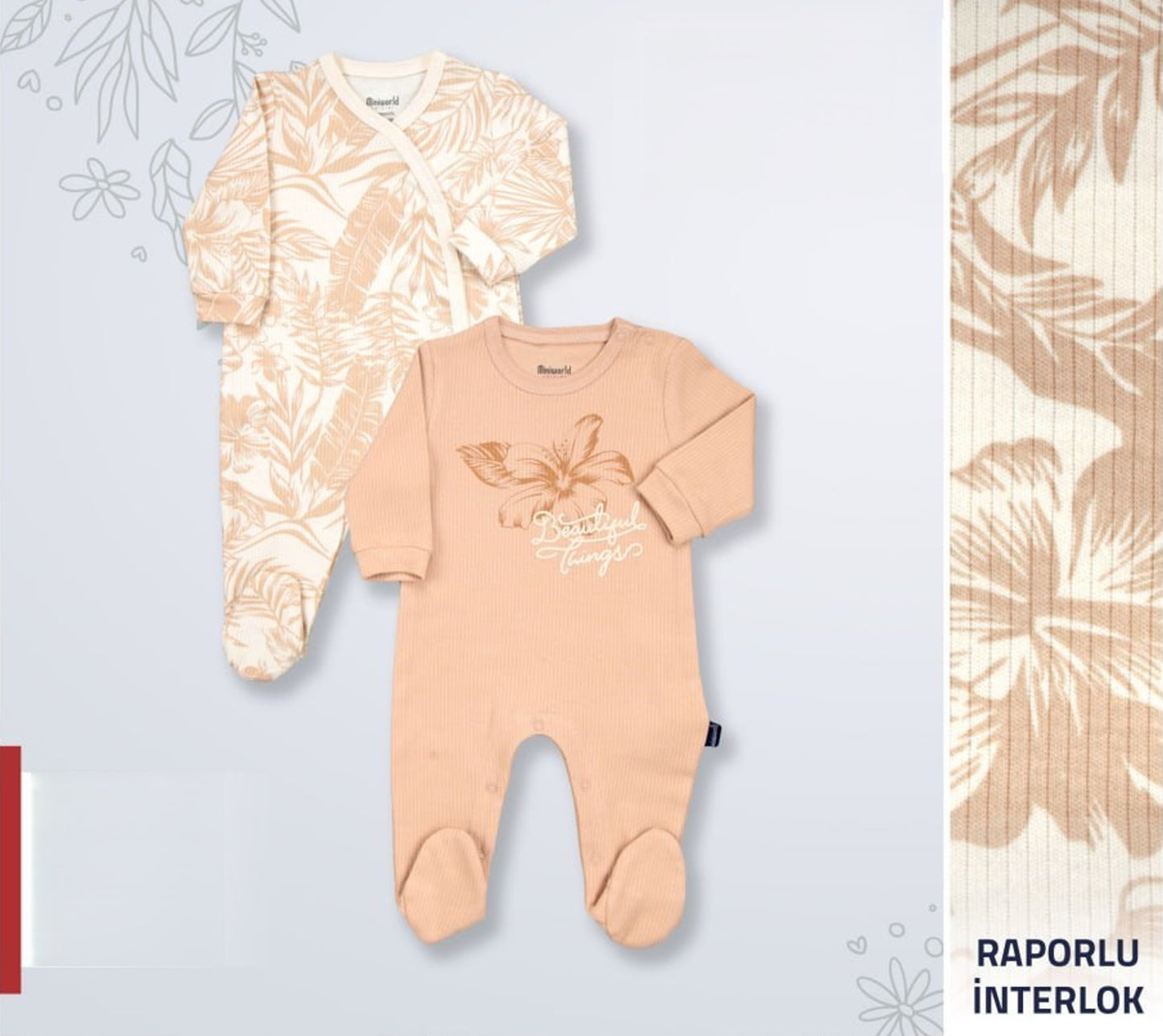 Lot de 2 Grenouillères en Coton