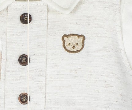 Barboteuse garçon avec broderie d'ourson