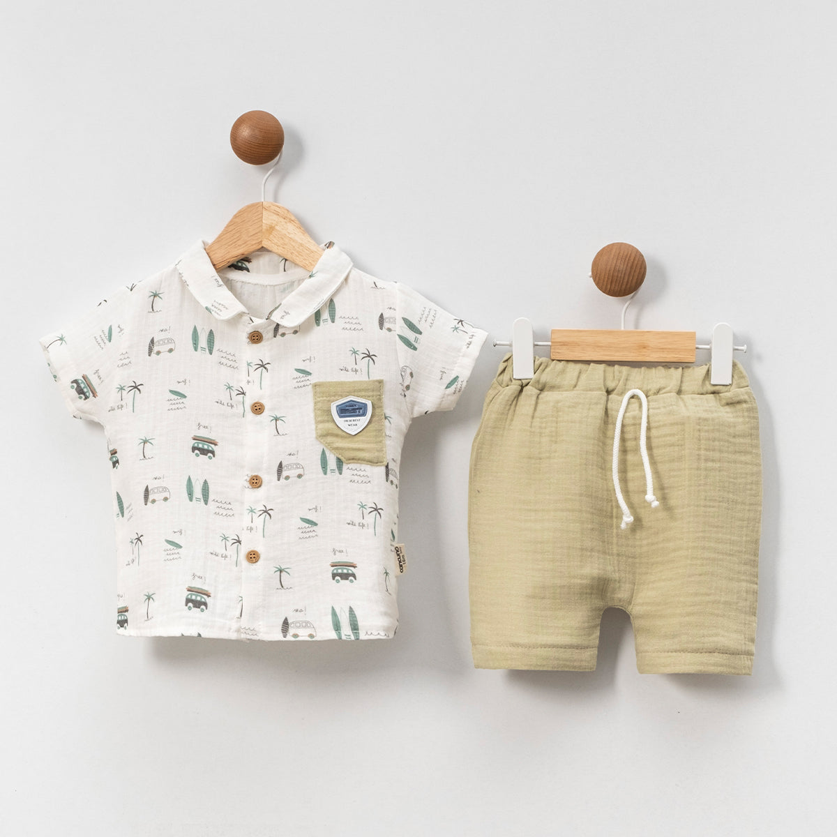 Ensemble Bébé Garçon 2 Pièces – Chemise et Short