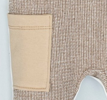 Grenouillère chic pour garçon avec broderie d'avion