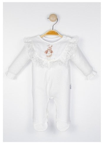 Grenouillère chic pour fille avec dentelles