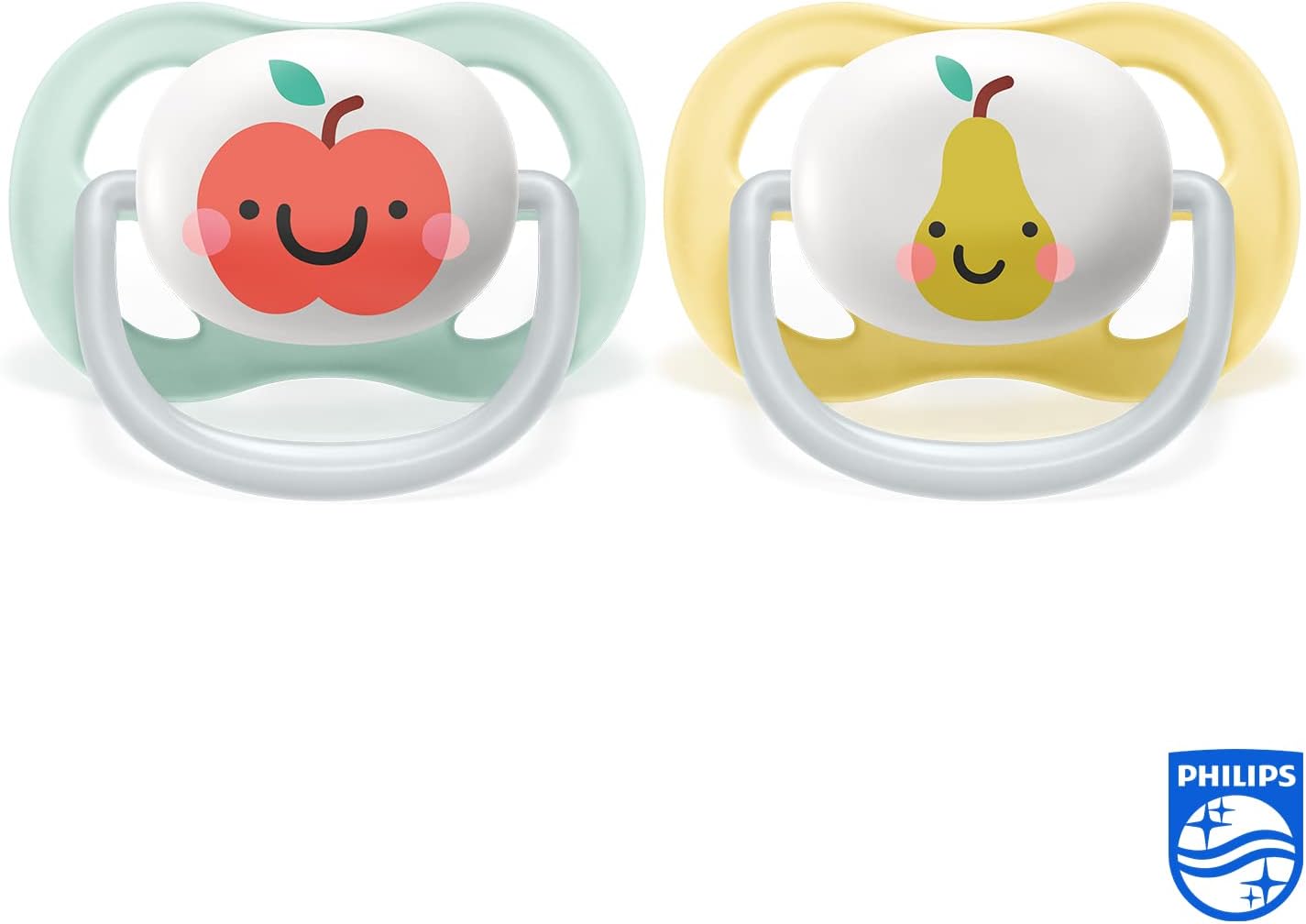 Philips Avent Sucette ultra air, pour 0 à 6 mois, orthodontique et 0% BPA, 2 pièces, avec boîtier de stérilisation et de transport, SCF080/17