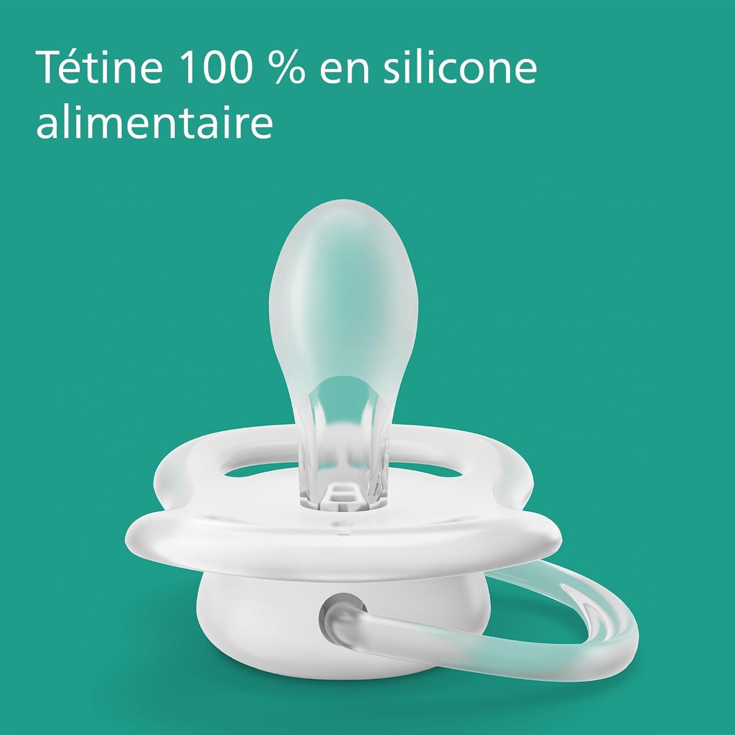 Philips Avent Sucette ultra air, pour 0 à 6 mois, orthodontique et 0% BPA, 2 pièces, avec boîtier de stérilisation et de transport, SCF080/17