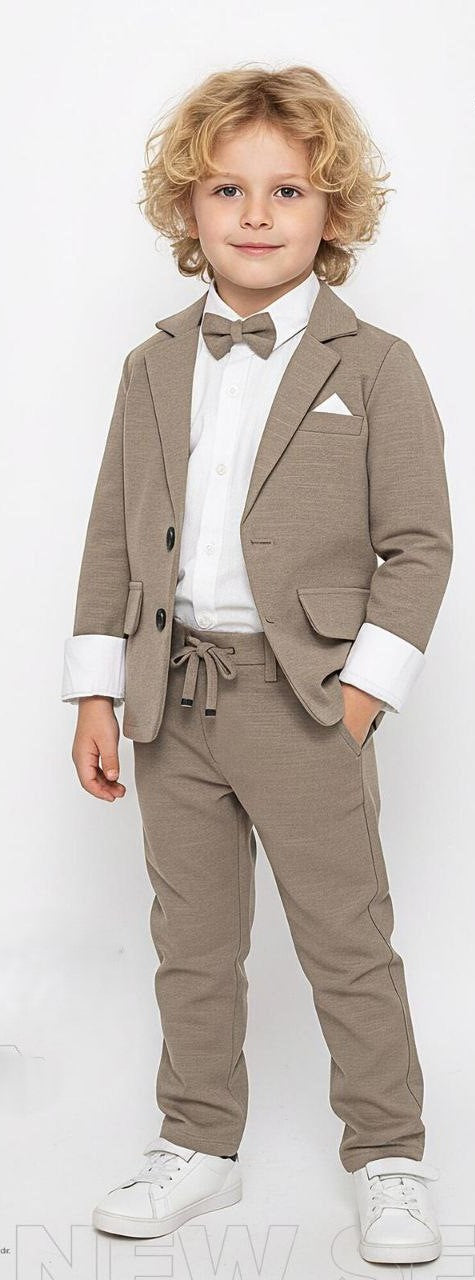 Costume raffiné 4 Pièces – Chemise, Pantalon, Veste & Nœud Papillon