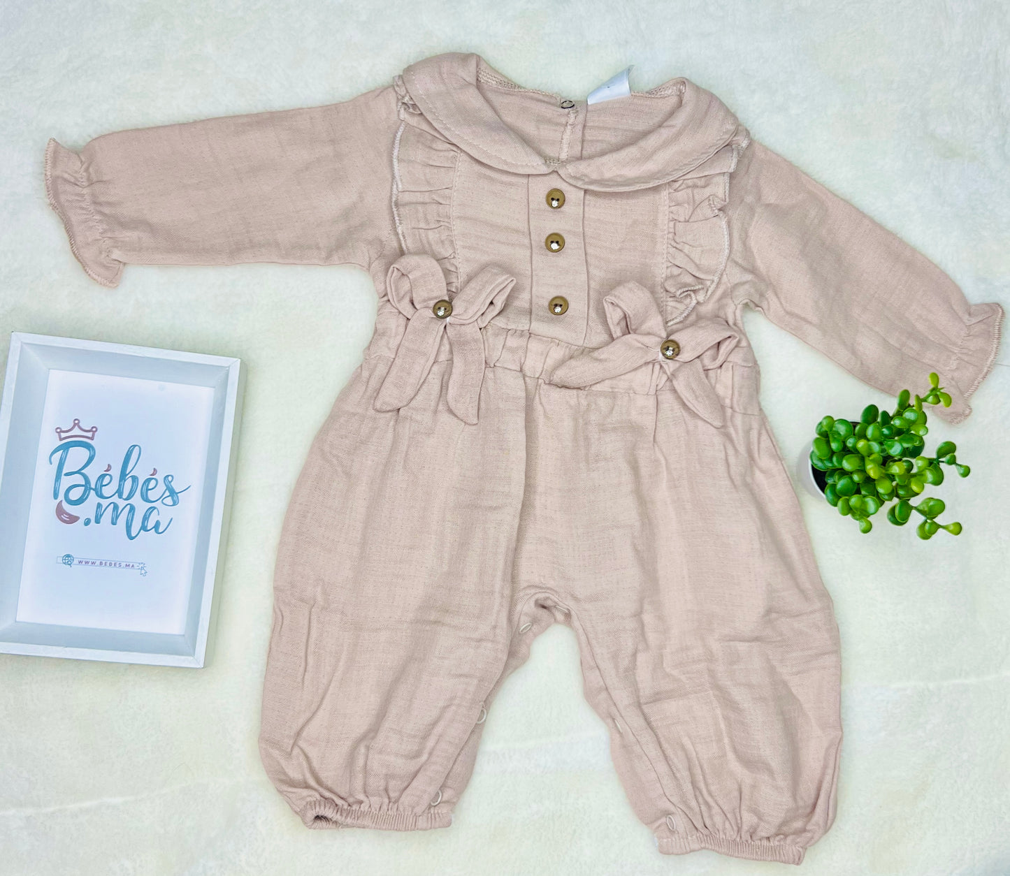 Barboteuse chic pour fille avec nœud
