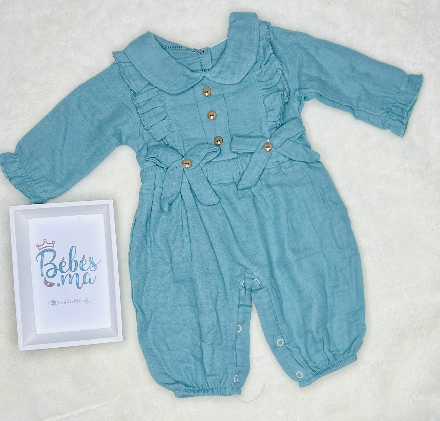 Barboteuse chic pour fille avec nœud