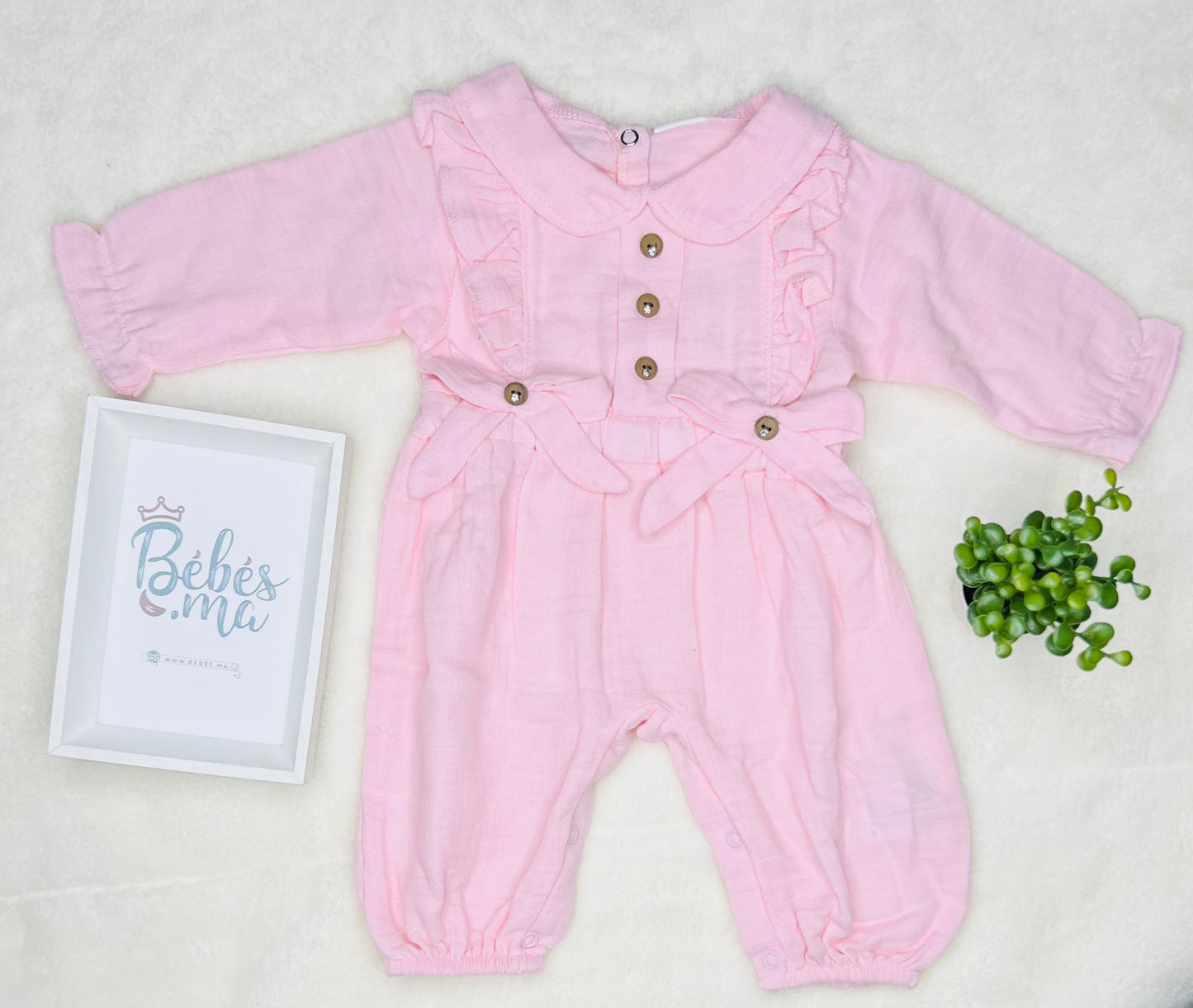 Barboteuse chic pour fille avec nœud