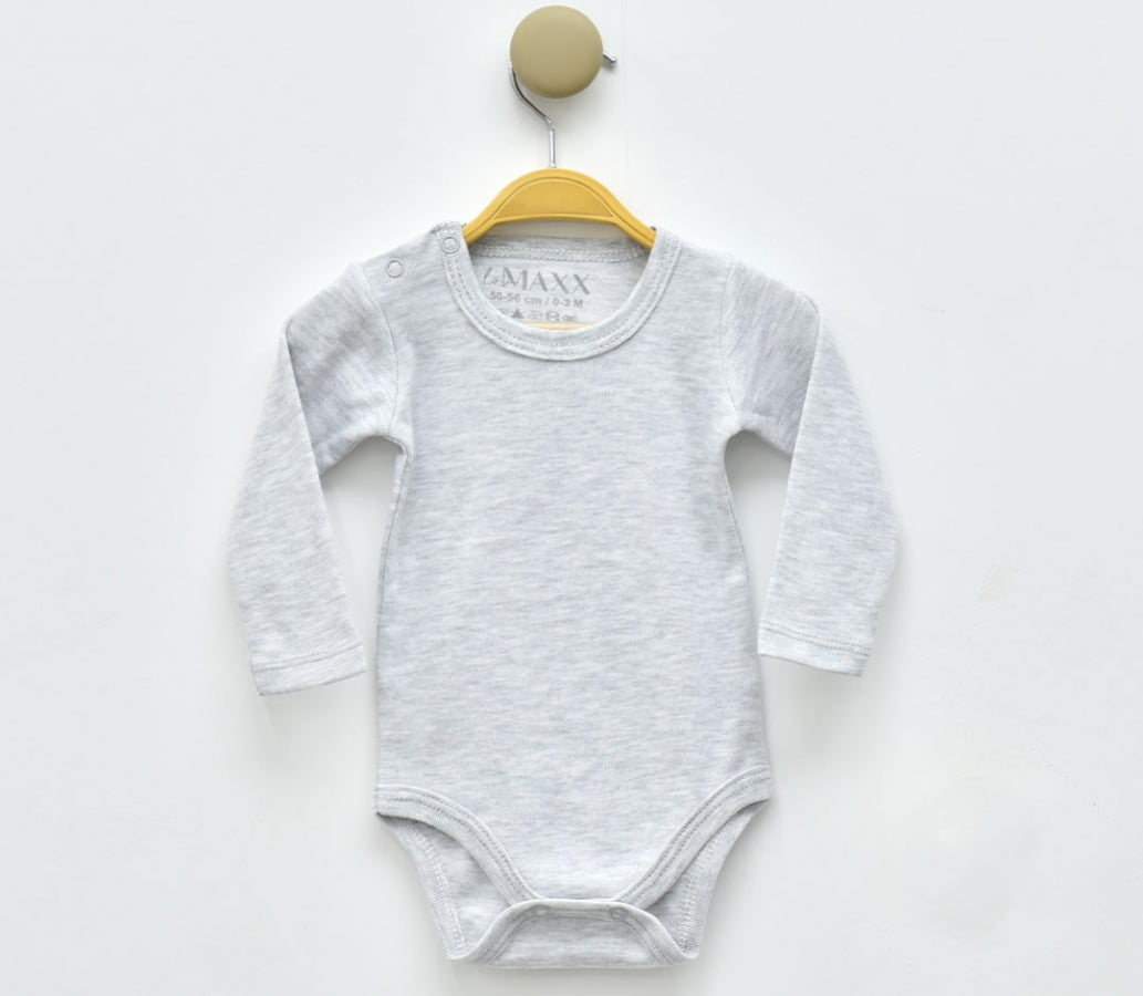 BODY À MANCHES LONGUES - Gris