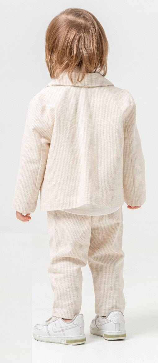 Costume beige raffiné - العيد