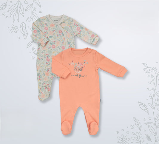 Lot de 2 Grenouillères en Coton