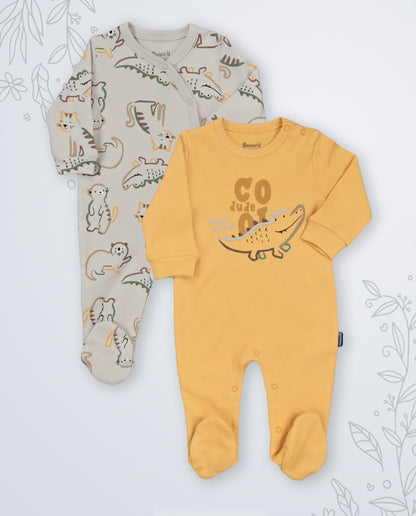 Lot de 2 Grenouillères en Coton