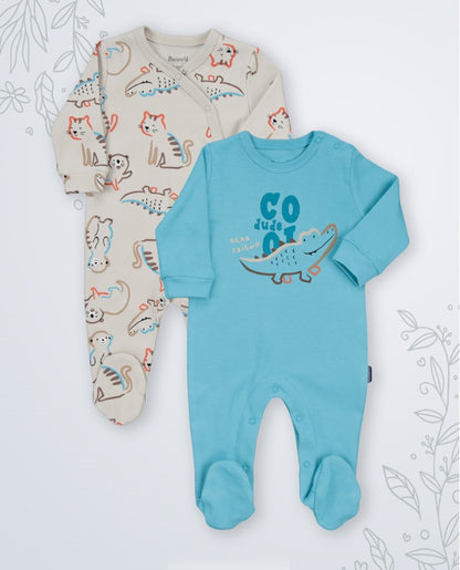 Lot de 2 Grenouillères en Coton