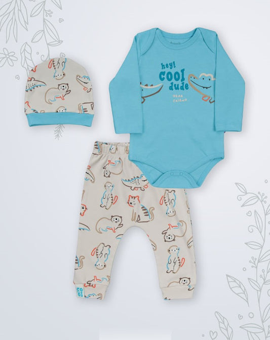 Ensemble de 3 pièces en Coton - Croco
