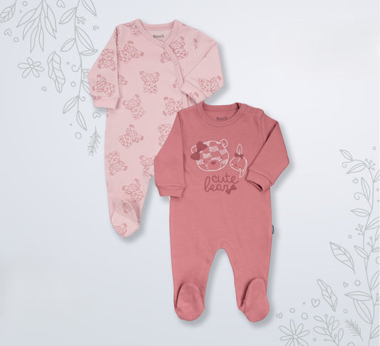 Lot de 2 Grenouillères en Coton