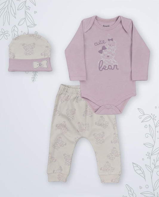 Ensemble de 3 pièces en Coton - Cute