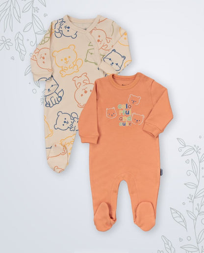 Lot de 2 Grenouillères en Coton