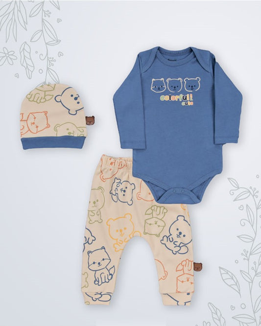 Ensemble de 3 pièces en Coton - Colorful