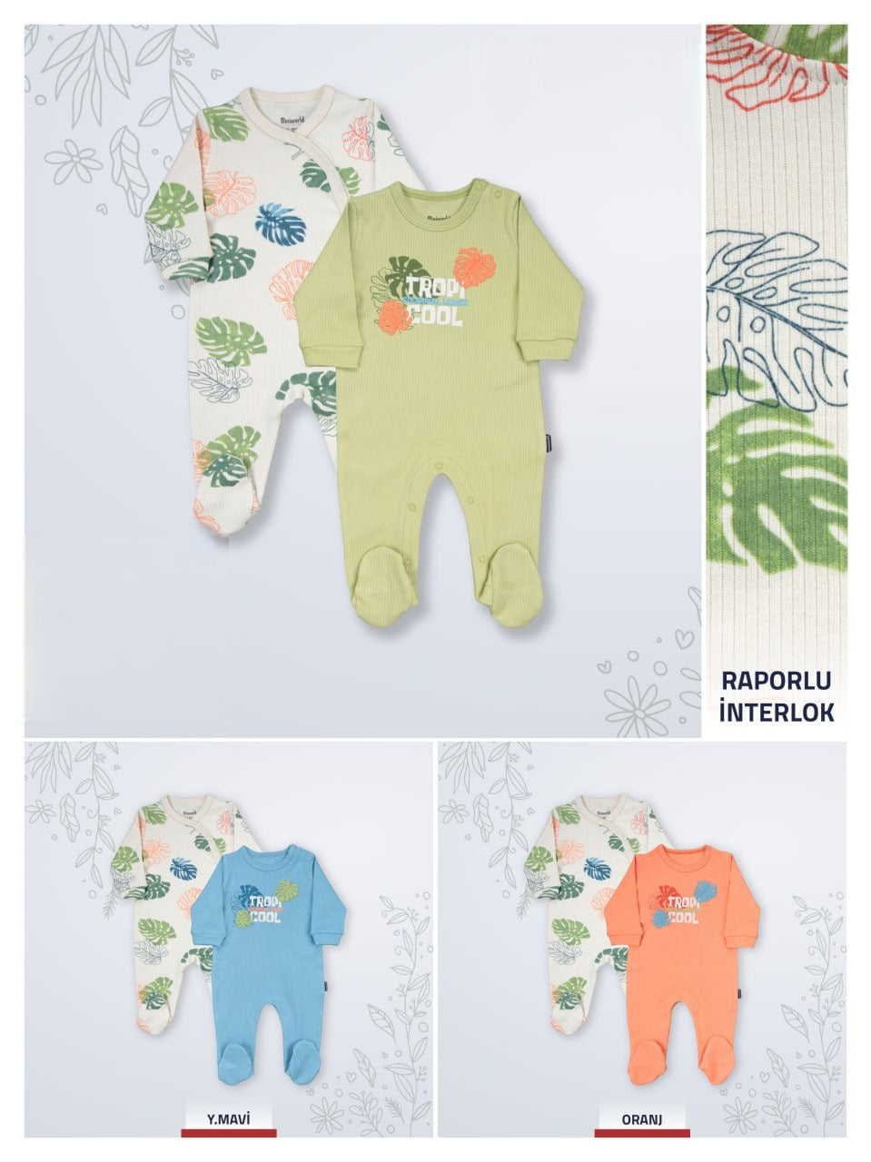 Lot de 2 Grenouillères en Coton