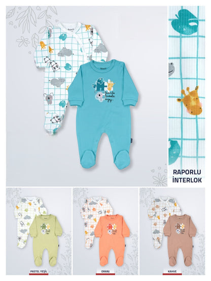 Lot de 2 Grenouillères en Coton