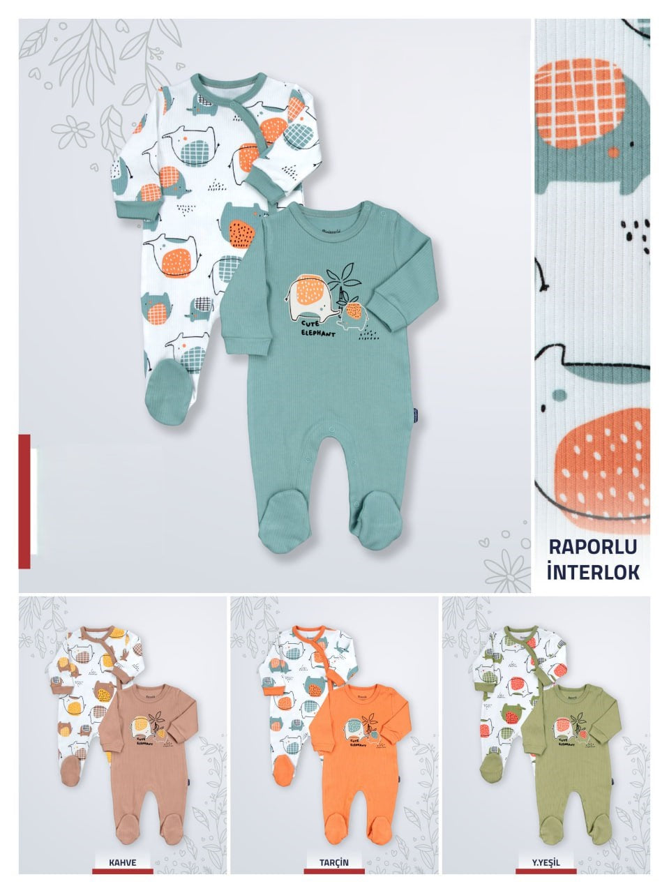 Lot de 2 Grenouillères en Coton