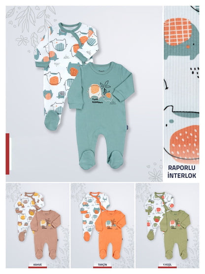 Lot de 2 Grenouillères en Coton