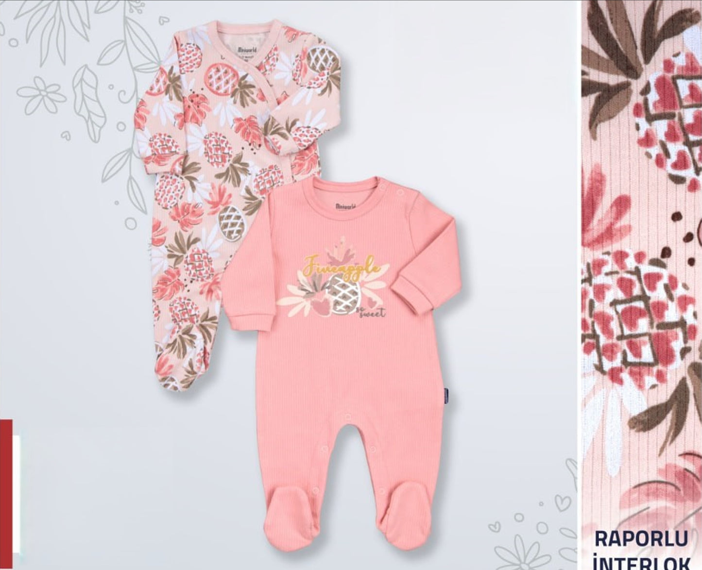 Lot de 2 Grenouillères en Coton