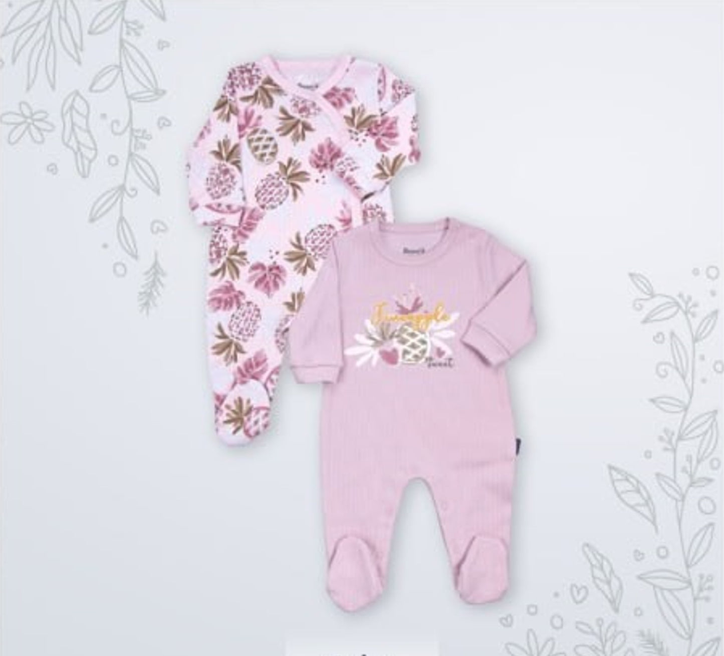 Lot de 2 Grenouillères en Coton