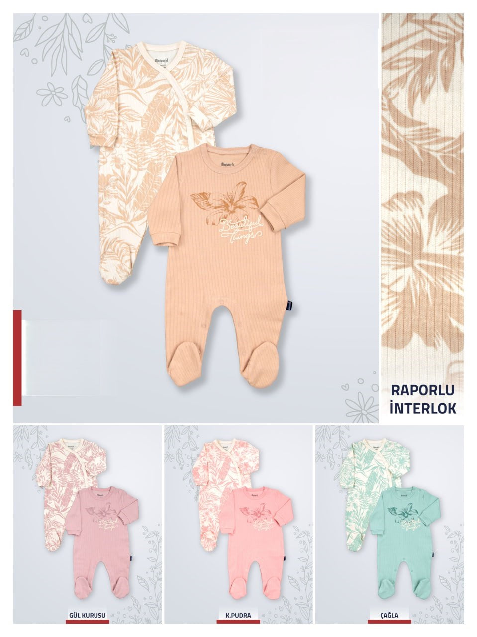 Lot de 2 Grenouillères en Coton