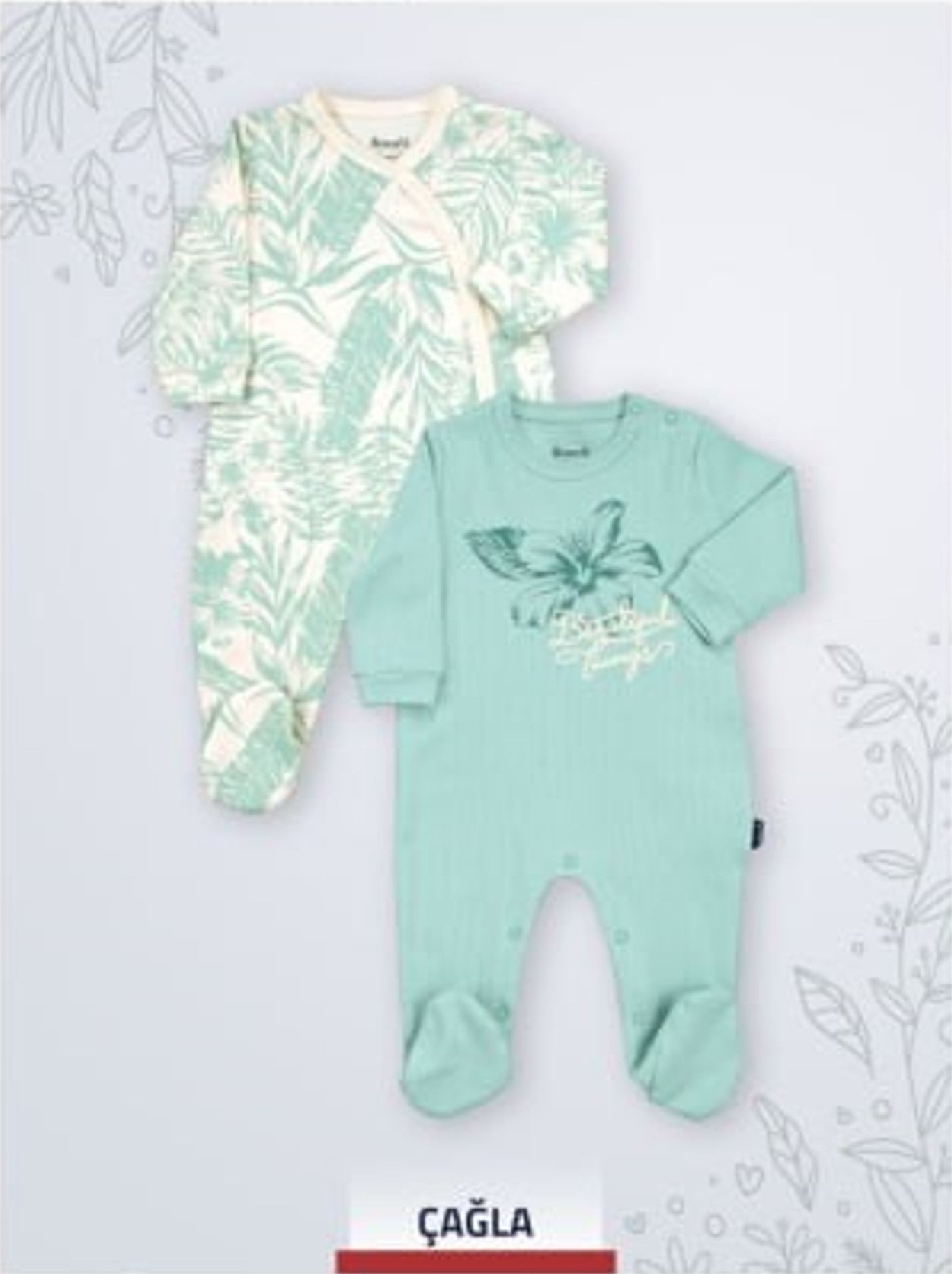 Lot de 2 Grenouillères en Coton