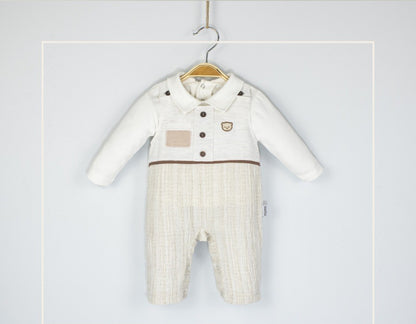 Barboteuse garçon avec broderie d'ourson