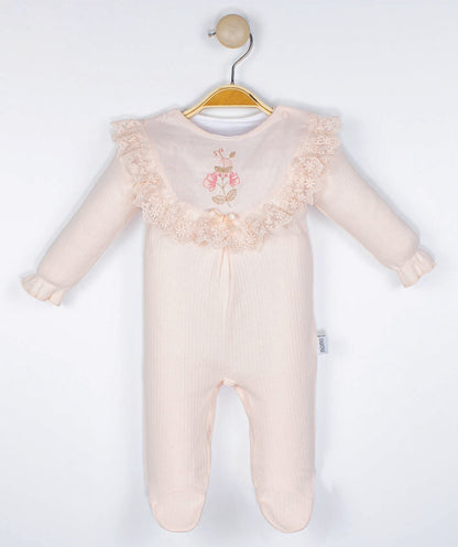 Grenouillère chic pour fille avec dentelles