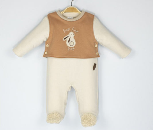 Grenouillère chic pour garçon avec gilet