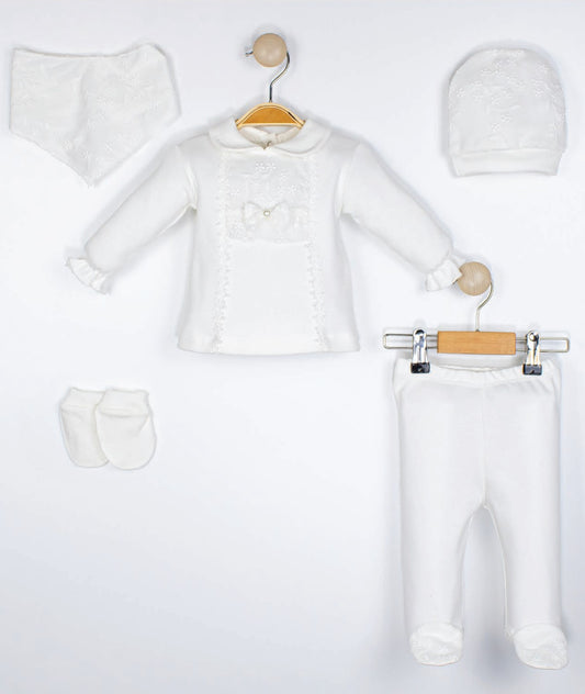 Ensemble de naissance de 5 pièces pour fille en dentelles - pack de naissance