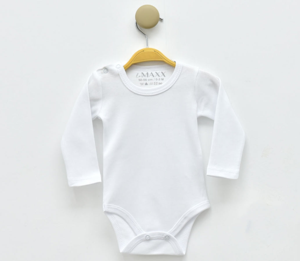 BODY À MANCHES LONGUES - Blanc