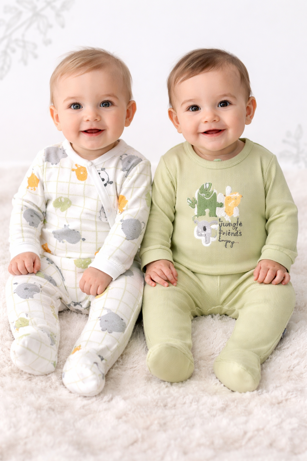 Lot de 2 Grenouillères en Coton