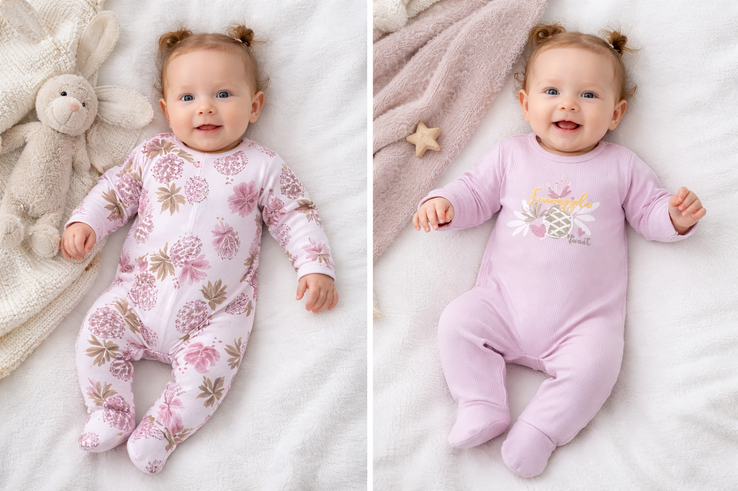 Lot de 2 Grenouillères en Coton