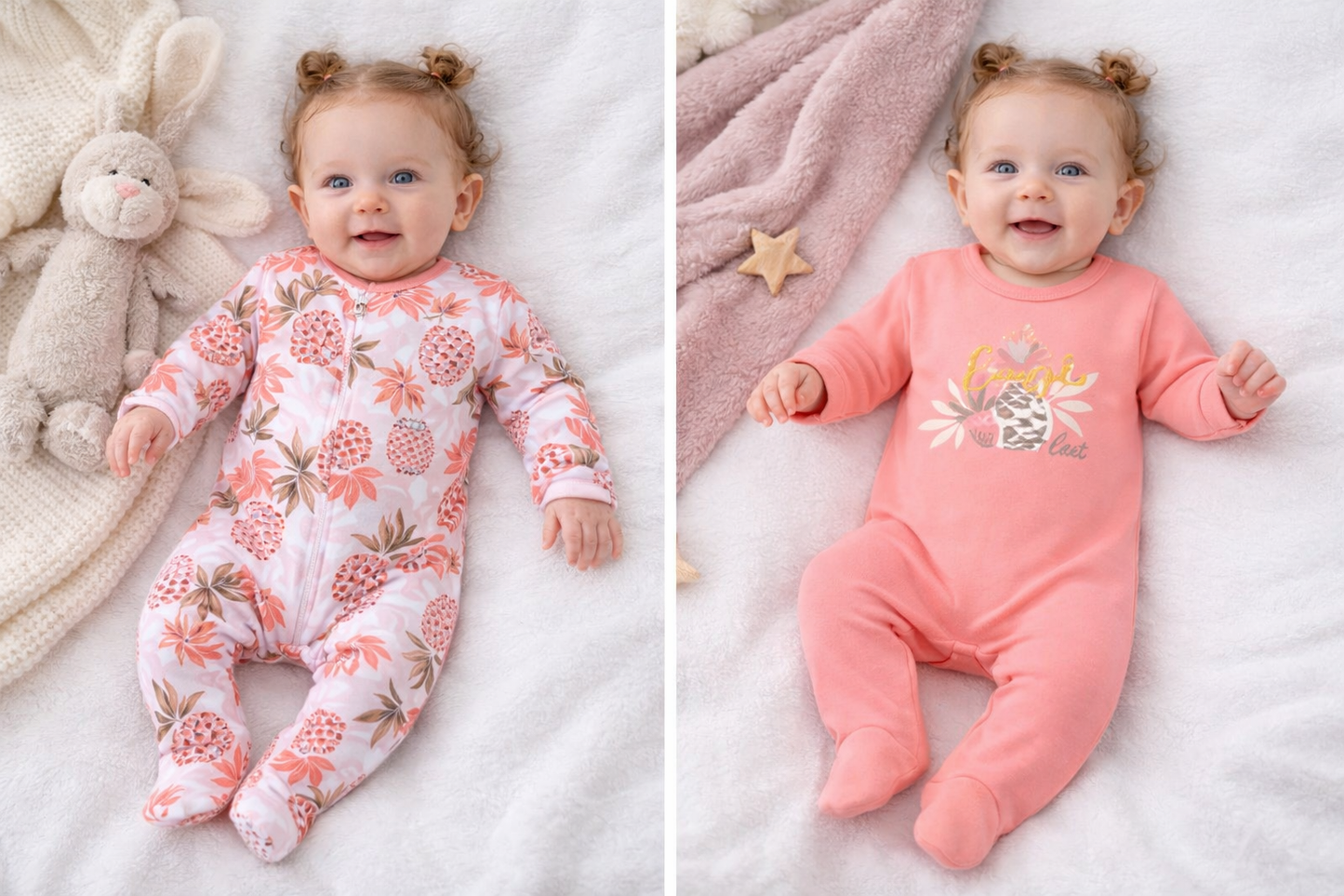 Lot de 2 Grenouillères en Coton